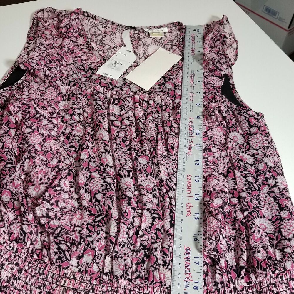 NWT Shoshanna Dalila Silk Popover Dress Size 6 Bubblegum Pink Floral Print $395 - Picture 6 of 10